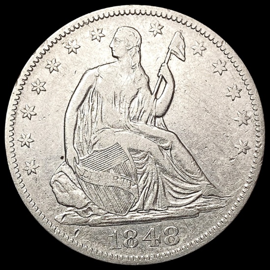 1848-O Seated Liberty Half Dollar NEARLY UNCIRCULA