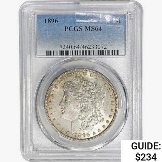 1896 Morgan Silver Dollar PCGS MS64