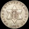 1853 Silver Three Cent LIGHTLY CIRCULATED