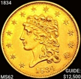 1834 $2.50 Gold Quarter Eagle