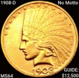 1908-D No Motto $10 Gold Eagle
