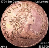 1796 Sm Date Lg Letters Draped Bust Dollar