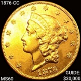 1876-CC $20 Gold Double Eagle