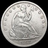 1867-S Seated Liberty Half Dollar CLOSELY UNCIRCUL