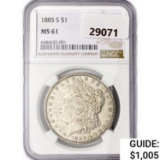 1885-S Morgan Silver Dollar NGC MS61