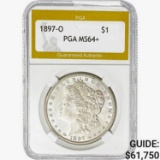 1897-O Morgan Silver Dollar PGA MS64+
