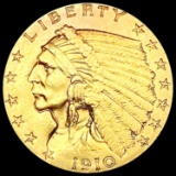1910 $3 Gold Piece CLOSELY UNCIRCULATED