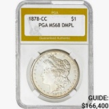 1878-CC Morgan Silver Dollar PGA MS68 DMPL