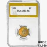 1881 Indian Head Cent PGA MS66 RB