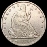 1874 Seated Liberty Half Dollar CHOICE AU