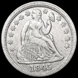 1845 Seated Liberty Dime CLOSELY UNCIRCULATED