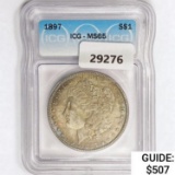 1897 Morgan Silver Dollar ICG MS65