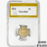 1872 Shield Nickel PGA MS67