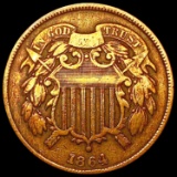 1864 Two Cent Piece NEARLY UNCIRCULATED