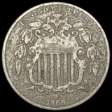1869 Shield Nickel LIGHTLY CIRCULATED