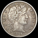 1896 Barber Quarter NEARLY UNCIRCULATED