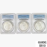 [3] Morgan Silver Dollars PCGS MS62 [1880-S, 1881-