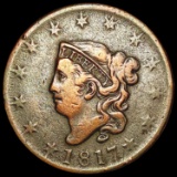 1817 13 Stars Coronet Head Large Cent NICELY CIRCU
