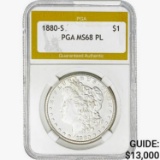 1880-S Morgan Silver Dollar PGA MS68 PL