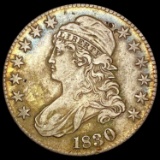 1830 Capped Bust Half Dollar LIGHTLY CIRCULATED