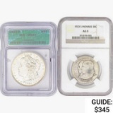[2] Varied US Silver Coinage ICG/NGC MS/AG [1884-O