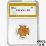1882 Indian Head Cent PGA MS65+ RB
