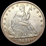 1891 Seated Liberty Half Dollar CLOSELY UNCIRCULAT