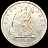 1856-O Seated Liberty Quarter CHOICE AU