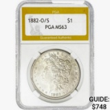1882-O/S Morgan Silver Dollar PGA MS63