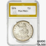1876 Silver Trade Dollar PGA PR63+