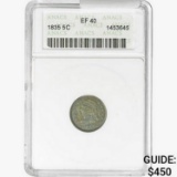 1835 Capped Bust Nickel ANACS EF40