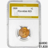 1909 Indian Head Cent PGA MS66 RED