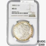 1890-O Morgan Silver Dollar NGC MS61