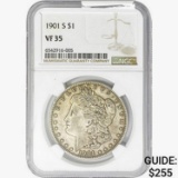 1901-S Morgan Silver Dollar NGC VF35