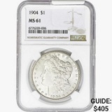 1904 Morgan Silver Dollar NGC MS61