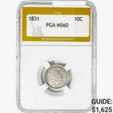 1831 Capped Bust Dime PGA MS60