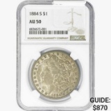 1884-S Morgan Silver Dollar NGC AU50