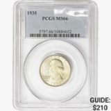 1935 Washington Silver Quarter PCGS MS66