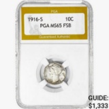 1916-S Mercury Silver Dime PGA MS65 FSB