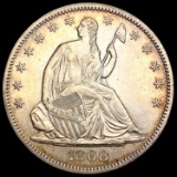 1868 Seated Liberty Half Dollar CLOSELY UNCIRCULAT