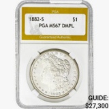 1882-S Morgan Silver Dollar PGA MS67 DMPL