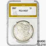 1887 Morgan Silver Dollar PGA MS67