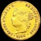 1866 Philippines Gold 1 Peso 0.0476oz CLOSELY UNCI