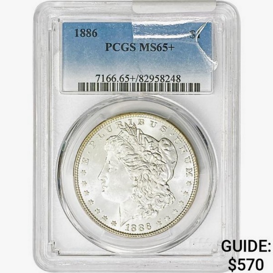 1886 Morgan Silver Dollar PCGS MS65+