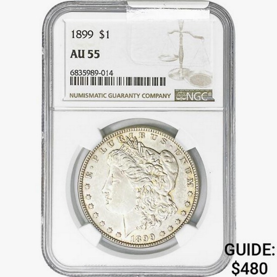 1899 Morgan Silver Dollar NGC AU55
