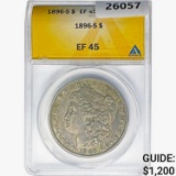 1896-S Morgan Silver Dollar ANACS EF45