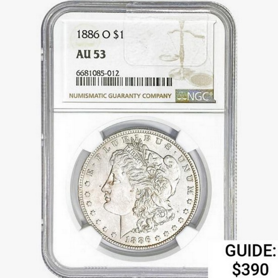 1886-O Morgan Silver Dollar NGC AU53