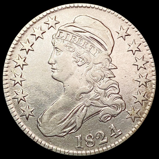1824 Capped Bust Half Dollar CLOSELY UNCIRCULATED