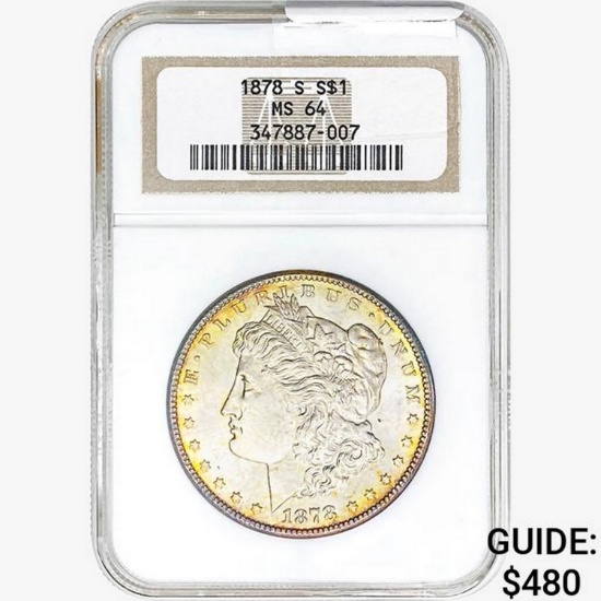 1878-S Morgan Silver Dollar NGC MS64