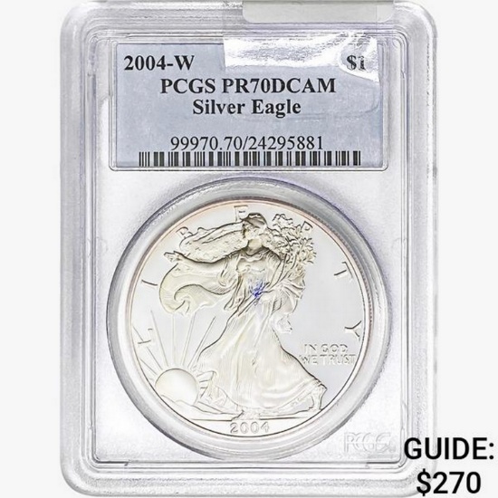 2004-W Silver Eagle PCGS PR70 DCAM